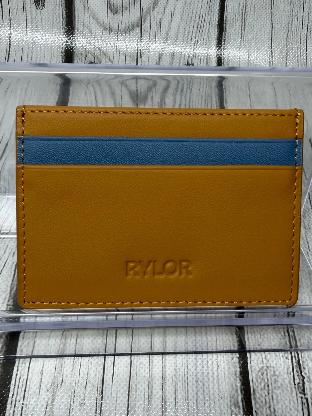 BRAND NEW Rylor Mustard Heritage Stripe Card Holder